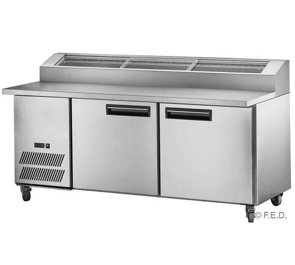 Two large door DELUXE Pizza Prep Bench - Office Connect 2018