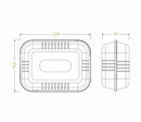 WHITE BIOCANE CLAMSHELL 23X15X8CM / 9X6X3" - Office Connect 2018