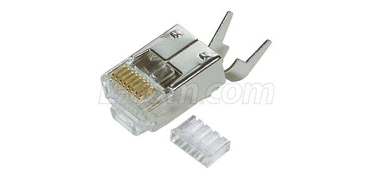 L-com Cat5e Shielded RJ45 Plug with Strain Relief - 50PK - Office Connect