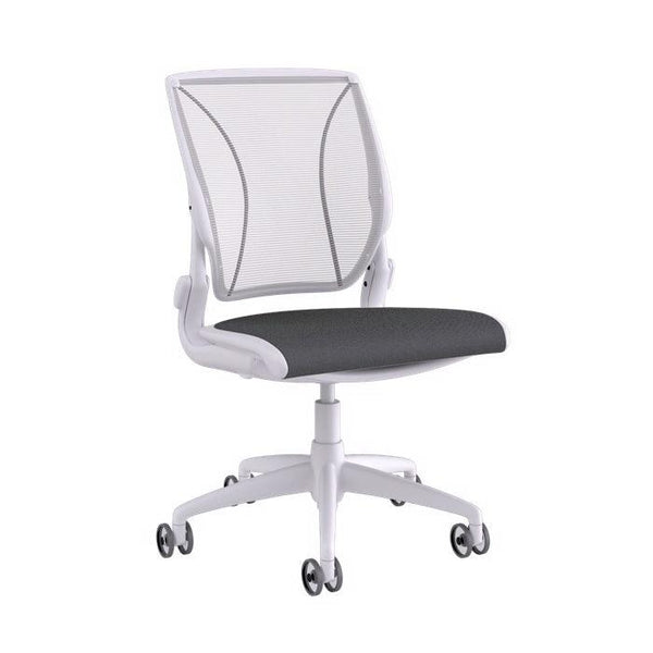HUMANSCALE CHAIR WORLD ARMLESS MESH PIN OXYG WHI - Office Connect