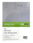 Icon Binding Covers A4 Clear 200mic Pack 100 - Office Connect