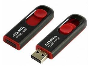 ADATA C008 Retractable USB 2.0 16GB Black/RedFlash Drive - Office Connect 2018