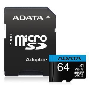 ADATA Premier microSDXC UHS-I A1 V10 Card with Adapter 64GB - Office Connect 2018
