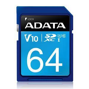 ADATA Premier UHS-I V10 SDXC Card 64GB - Office Connect 2018