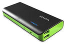 ADATA PT100 10,000mAh Powerbank with Flashlight - Black/Green - Office Connect 2018