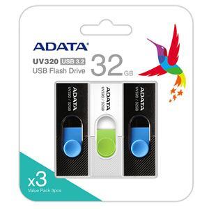 ADATA UV320 USB3.2 32GB Flash Drive Triple Pack - Office Connect 2018