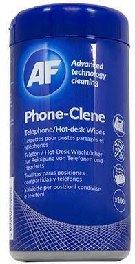AF Phone-Clene Anti-Bacterial Phone Wipes Tub - 100 - Office Connect 2018