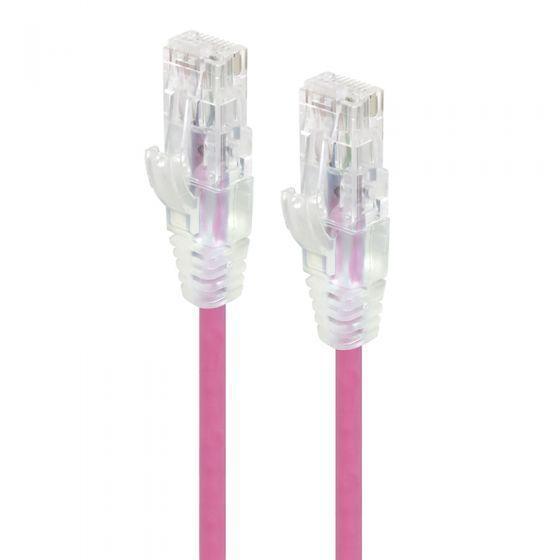 ALOGIC 0.3M CAT6 ULTRA SLIM NETWORK CABLE PINK - Office Connect 2018