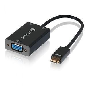 ALOGIC 15CM MINI HDMI TO VGA ADAPTER WITH 3.5MM AUDIO MALE TO FEMALE (FULL HD 1920 X 1080) - Office Connect 2018