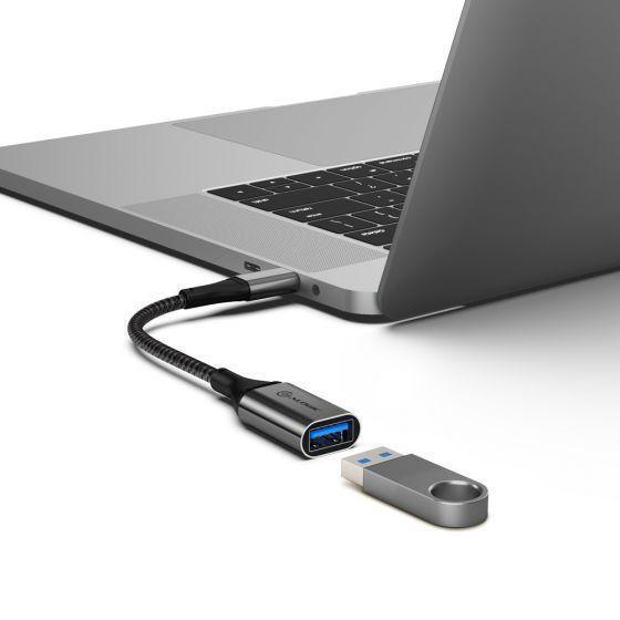 ALOGIC 15CM SUPER ULTRA USB-C TO USB-A ADAPTER - SPACE GREY - Office Connect 2018