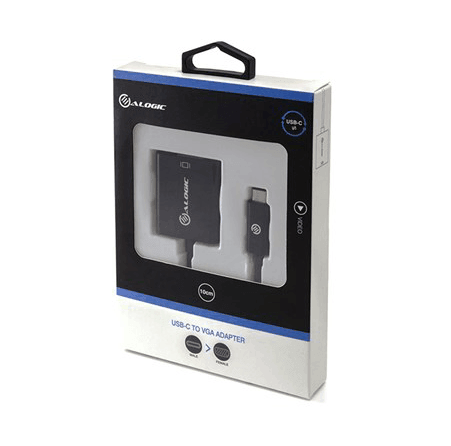 ALOGIC 15CM USB-C TO VGA ADAPTER BLACK - Office Connect 2018