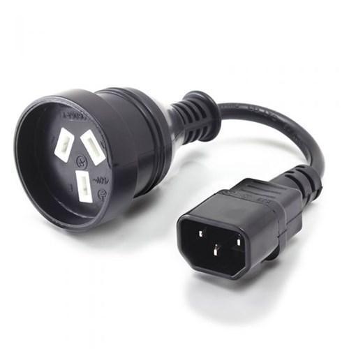 ALOGIC 1.5M IEC C14 TO AUS 3 PIN MAINS PLUG MALE TO FEMALE - Office Connect 2018