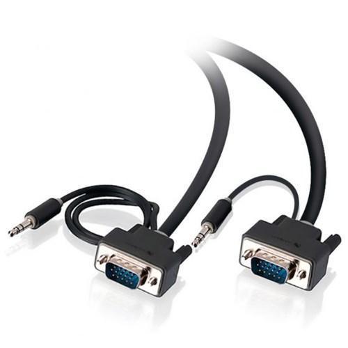 ALOGIC 15M PRO SERIES SLIM FLEXIBLE VGA CABLE WITH 80CM & 30CM 3.5MM STEREO AUDIO CABLE MALE TO MALE - Office Connect 2018