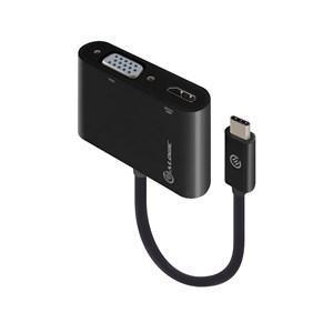 ALOGIC 2-IN-1 USB-C TO HDMI VGA ADAPTER - MALE TO 2-FEMALE - PREMIUM SERIES - Office Connect 2018