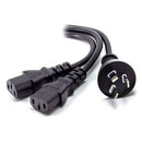 ALOGIC 2M AUS 3 MAINS PLUG TO 2 X IEC C13 Y SPLITTER CABLE MALE TO 2 X FEMALE CABLE - Office Connect 2018