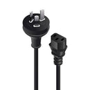 ALOGIC 2M AUS 3 PIN WALL TO IEC C13 - MALE TO FEMALE - RETAIL BOX PACKAGING - Office Connect 2018