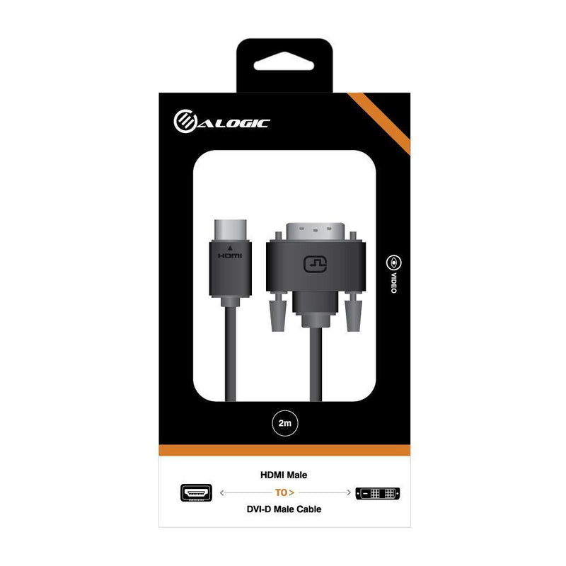 ALOGIC 2M DVI-D TO HDMI CABLE MALE TO MALE - Office Connect 2018