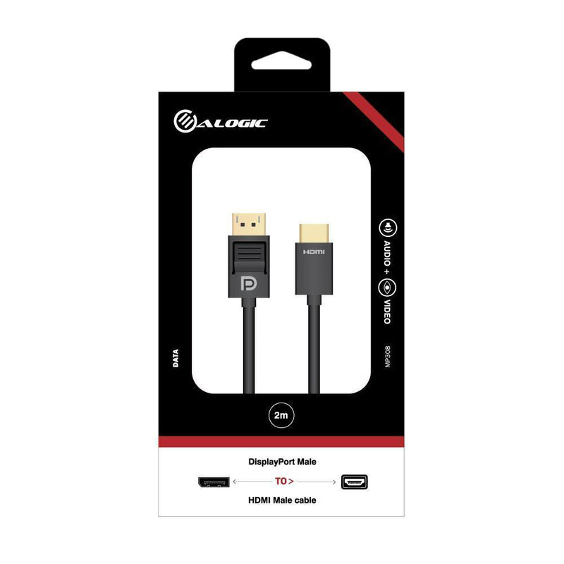 ALOGIC 2M SMARTCONNECT DISPLAYPORT TO HDMI CABLE MALE TO MALE - Office Connect 2018