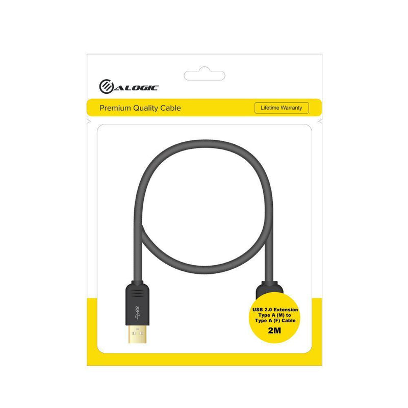 ALOGIC 2M USB 2.0 TYPE A TO TYPE A EXTENSION CABLE MALE TO FEMALE - Office Connect 2018