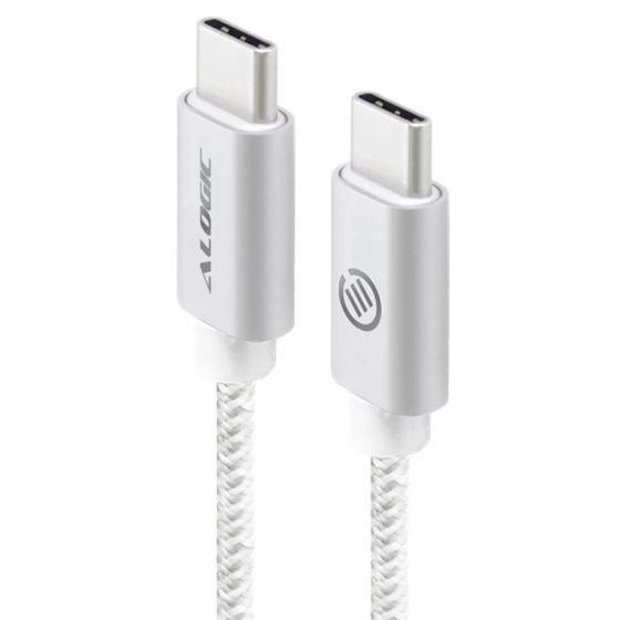 ALOGIC 2M USB 2.0 USB-C TO USB-C CABLE - CHARGE & SYNC - MALE TO MALE - SILVER - PRIME SERIES - Office Connect 2018