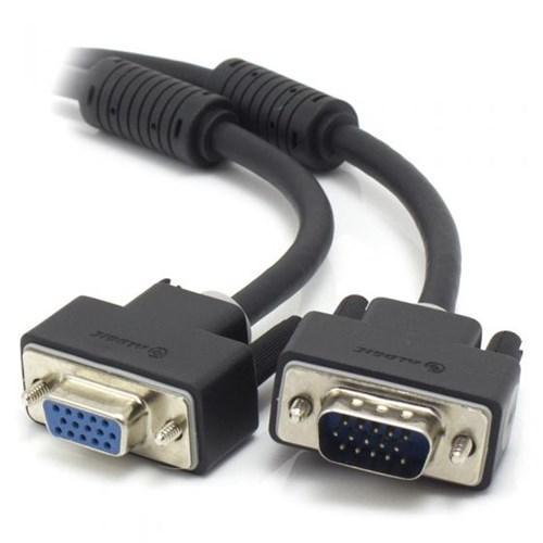 ALOGIC 2M VGA/SVGA PREMIUM SHIELDED MONITOR EXTENSION CABLE WITH FILTER MALE TO FEMALE - Office Connect 2018