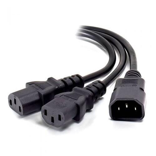 ALOGIC 2M Y SPLITTER POWER CABLE IEC C14 (M) 2 IEC C13 (F) - Office Connect 2018