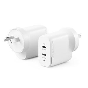 ALOGIC 2X40 RAPID POWER 40W GAN CHARGER - USB-C (20W) + USB-C (20W) - Office Connect 2018