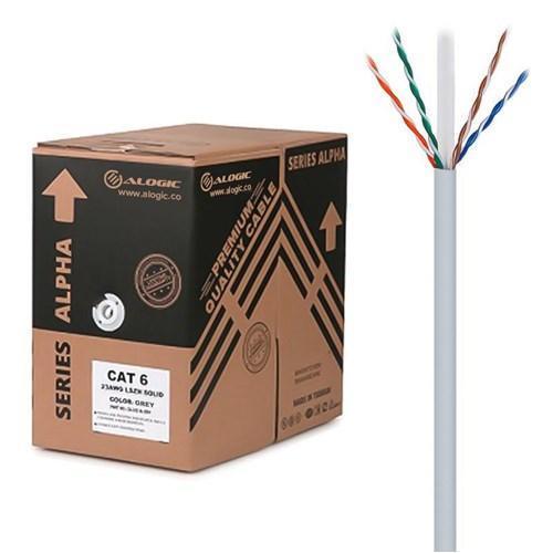 ALOGIC 305M 23AWG GREY PVC SOLID CAT6 NETWORK CABLE - U-UTP - Office Connect 2018