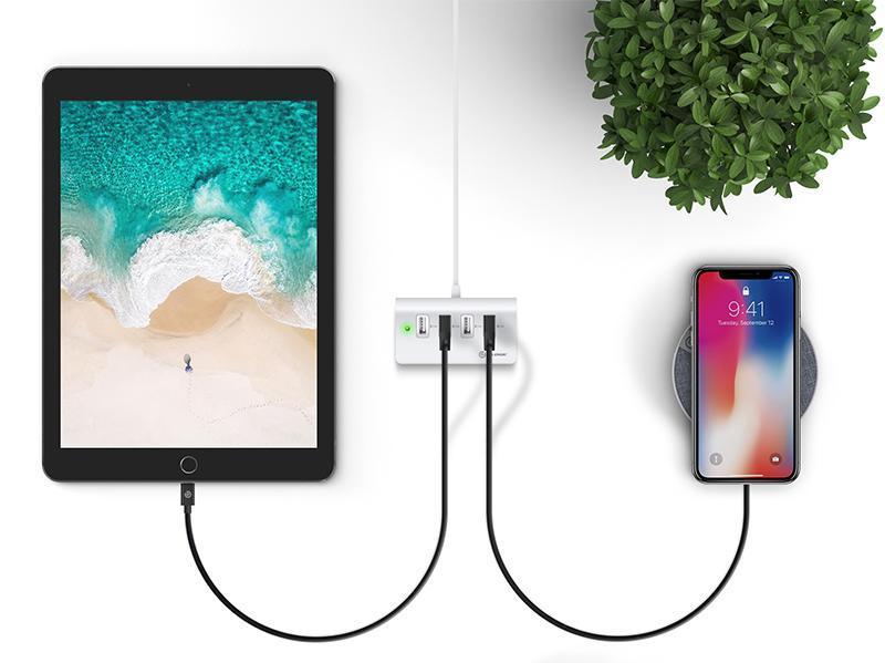 ALOGIC 4 PORT USB CHARGER WITH SMART CHARGE - 4 X 2.4A OUTPUTS - PRIME SERIES - Office Connect 2018