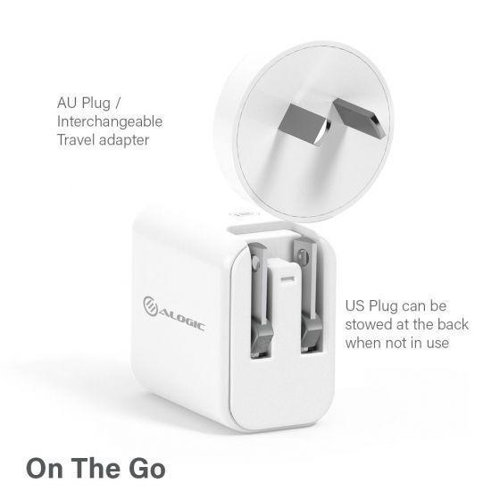 ALOGIC COMBO PACK USB-C 18W WALL CHARGER WITH POWER DELIVERY AND USB-C TO LIGHTNING CABLE - WHITE - Office Connect 2018