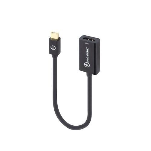 ALOGIC ELEMENTS 20CM MINI DISPLAYPORT TO HDMI ADAPTER MALE TO FEMALE BLACK COMMERCIAL PACKAGING - Office Connect 2018