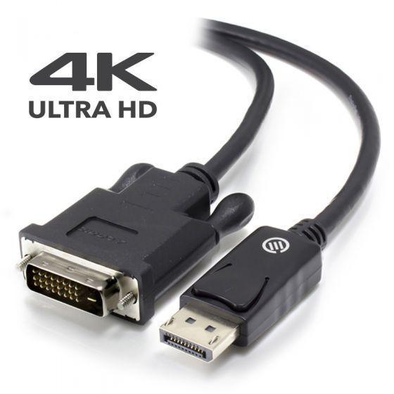 ALOGIC ELEMENTS ACTIVE 2M DISPLAYPORT TO DVI-D CABLE WITH 4K SUPPORT MALE TO MALE - Office Connect 2018