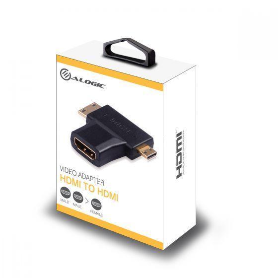 ALOGIC MICRO & MINI HDMI (M) TO HDMI (F) ADAPTER - MALE TO FEMALE - Office Connect 2018