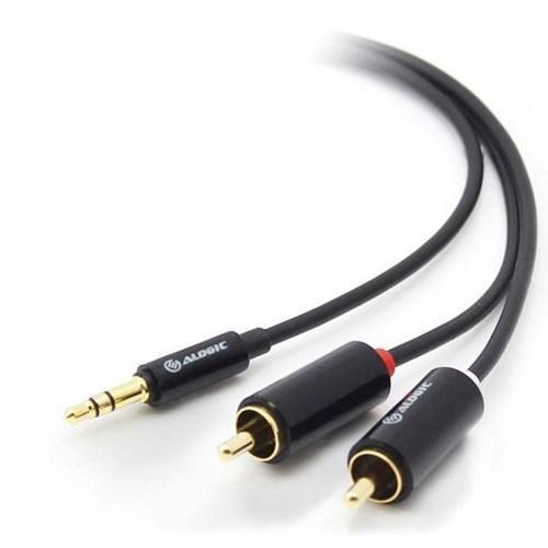 ALOGIC PREMIUM 2M 3.5MM STEREO AUDIO TO 2 X RCA STEREO MALE CABLE (1) MALE TO (2) MALE - Office Connect 2018