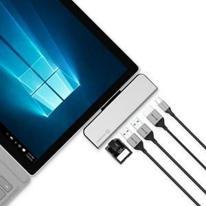 ALOGIC SURFACE PRO DOCK PORTABLE - HDMI (4K@30HZ) MINI DISPLAYPORT (4K@60HZ) 2 X USB 3.0 (USB-A) MICRO SD AND SD CARD READER - SILVER - Office Connect 2018