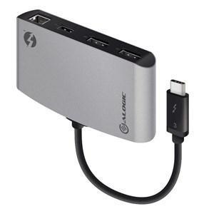 ALOGIC THUNDERBOLT 3 DUAL DISPLAY PORTABLE DOCKING STATION WITH 4K - SPACE GREY - Office Connect 2018