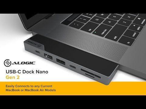 ALOGIC ULTRA USB-C DOCK NANO - HDMI 4K/USB-C WITH POWER DELIVERY (UP TO 100W) /USB 3.0 HUB/CARD READER - Office Connect 2018