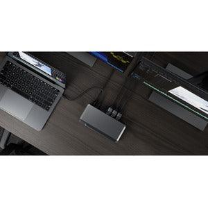 ALOGIC UNIVERSAL USB-C + USB-A TRIPLE 4K DOCKING STATION WITH 100W POWER DELIVERY-3 x DP 1 x USB-C 3 x USB-A 1 x 3.5 AUDIO JACK 1 x SD READER - Office Connect 2018