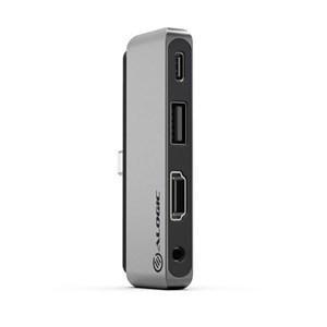 ALOGIC USB-C ANCHOR HDMI HUB - 1 X USB-A (USB 2.0) 1 X USB-C (POWER DELIVERY 60W) 1 X 3.5MM AUDIO JACK 1 X HDMI 4K@30HZ - Office Connect 2018