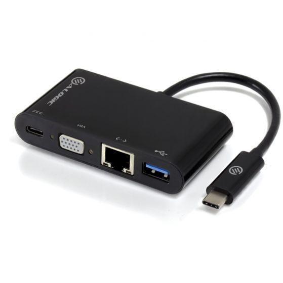 ALOGIC USB-C MULTIPORT ADAPTER VGA/USB 3.0/GIGABIT ETHERNET/USB-C - Office Connect 2018