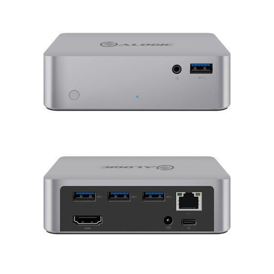 ALOGIC USB-C POWER DOCK WITH 100W POWER ADAPTER - 1 X HDMI 1 X GIGABIT 4 X USB-A 1 X 3.5MM AUDIO - Office Connect 2018