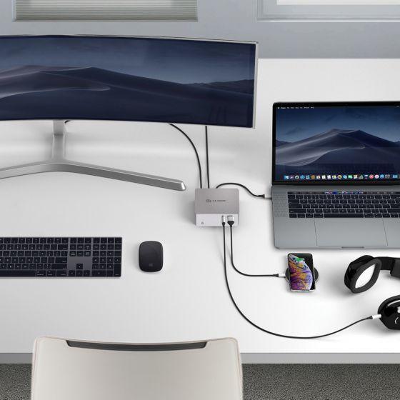ALOGIC USB-C POWER DOCK WITH 100W POWER ADAPTER - 1 X HDMI 1 X GIGABIT 4 X USB-A 1 X 3.5MM AUDIO - Office Connect 2018
