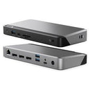 ALOGIC USB-C TRIPLE 4K DOCKING STATION WITH POWER DELIVERY 100W- 3 X DISPLAYPORT 1 X USB-C 3 X USB-A 1 X 3.5MM AUDIO 1 X ETHERNET 1 X SD READER - Office Connect 2018