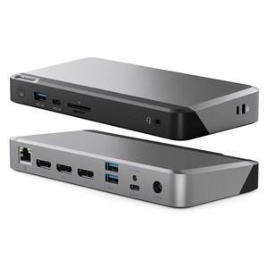 ALOGIC USB-C TRIPLE 4K DOCKING STATION WITH POWER DELIVERY 100W- 3 X DISPLAYPORT 1 X USB-C 3 X USB-A 1 X 3.5MM AUDIO 1 X ETHERNET 1 X SD READER - Office Connect 2018
