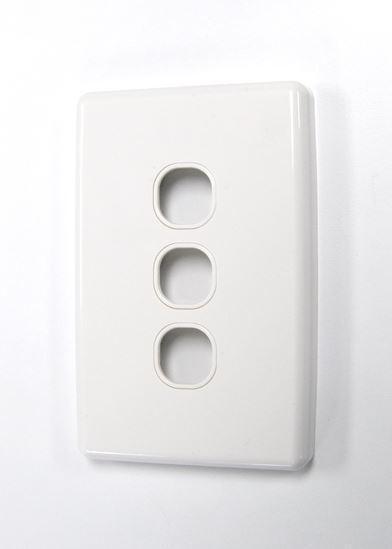 AMDEX Switch Plate ONLY. 3 Gang WPC Series Wall Face - Office Connect 2018