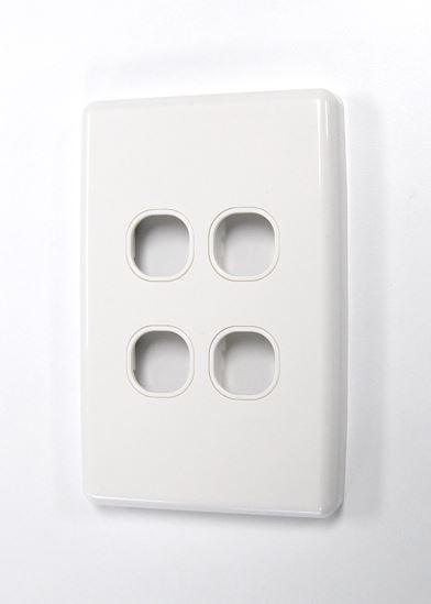 AMDEX Switch Plate ONLY. 4 Gang WPC Series Wall Face - Office Connect 2018