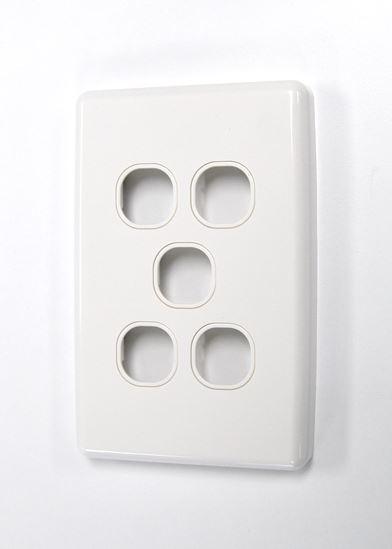 AMDEX Switch Plate ONLY. 5 Gang WPC Series Wall Face - Office Connect 2018