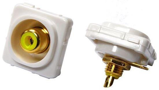 AMDEX Yellow RCA to Solder Connector. Gold Plated - Office Connect 2018