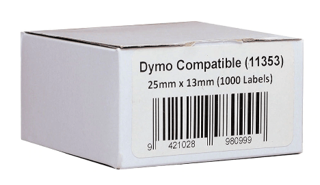 Icon Compatible Dymo LW Labels 25mmx13Mm 1000pcs/per roll - Office Connect