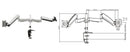 BRATECK 13'-27' Counter Balance Dual Monitor Desk Mount. Max Load - Office Connect 2018